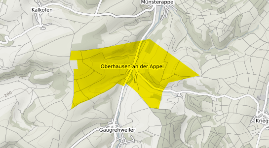 Immobilienpreisekarte Oberhausen an der Appel